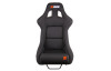 RRS Racing schwarzer Schalensitz + Befestigungen & Schiene RRS Racing schwarzer Schalensitz + Befestigungen & Schiene